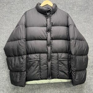 J.Crew Puffer Down Jacket Men's S Black Full Zip Collared Winter Coat